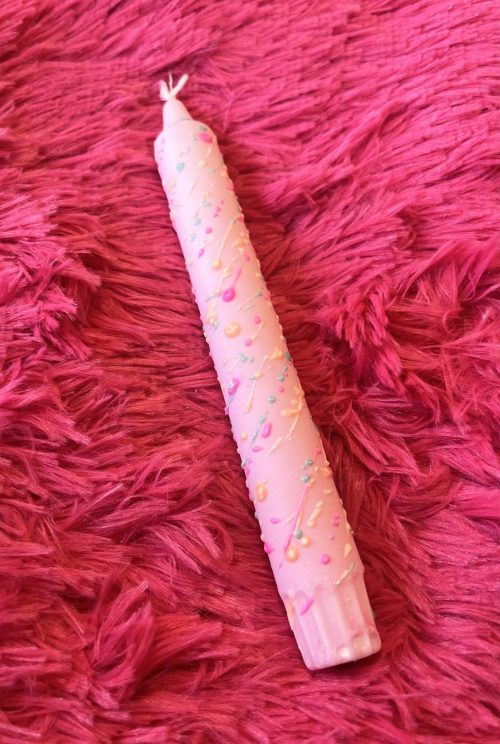Mrs Miccio Stearinlys dots deep pink/creme/neon orange/neon pink/mint