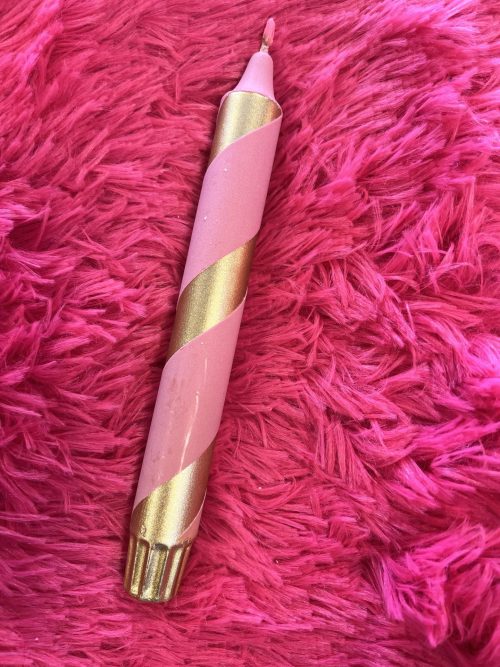 Mrs Miccio Stearinlys lack polka pink/gold