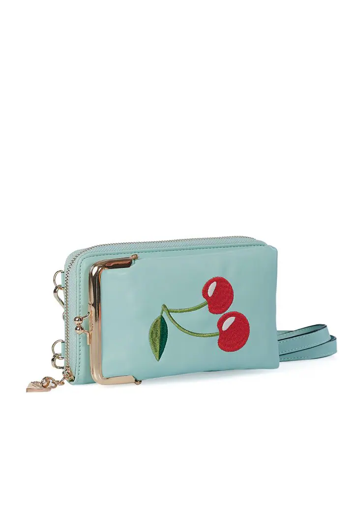 Cherry Pie Cross Body Phone Bag - Mint - Bilde 3