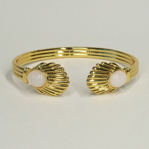 Urban Hippies Armbånd Venus Bangle opal white gp