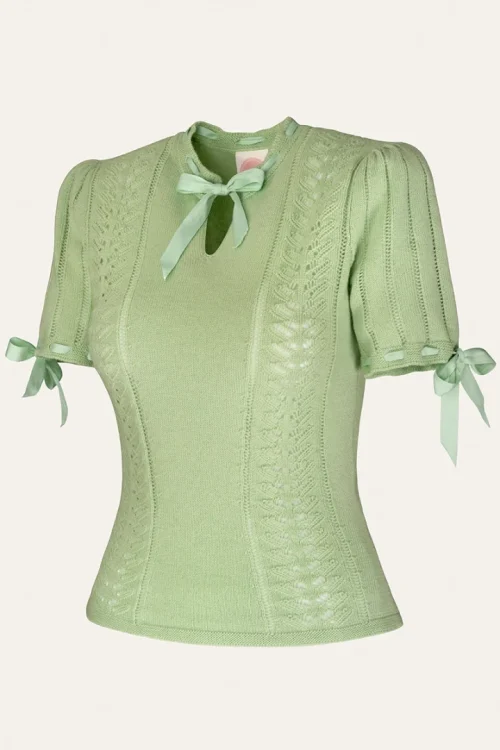 The Coquette Keyhole Top - Fairest jade