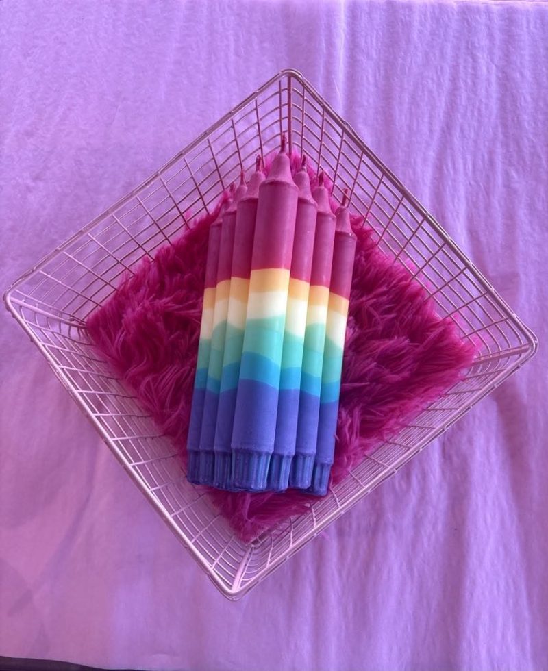 Mrs Miccio Stearinlys rainbow