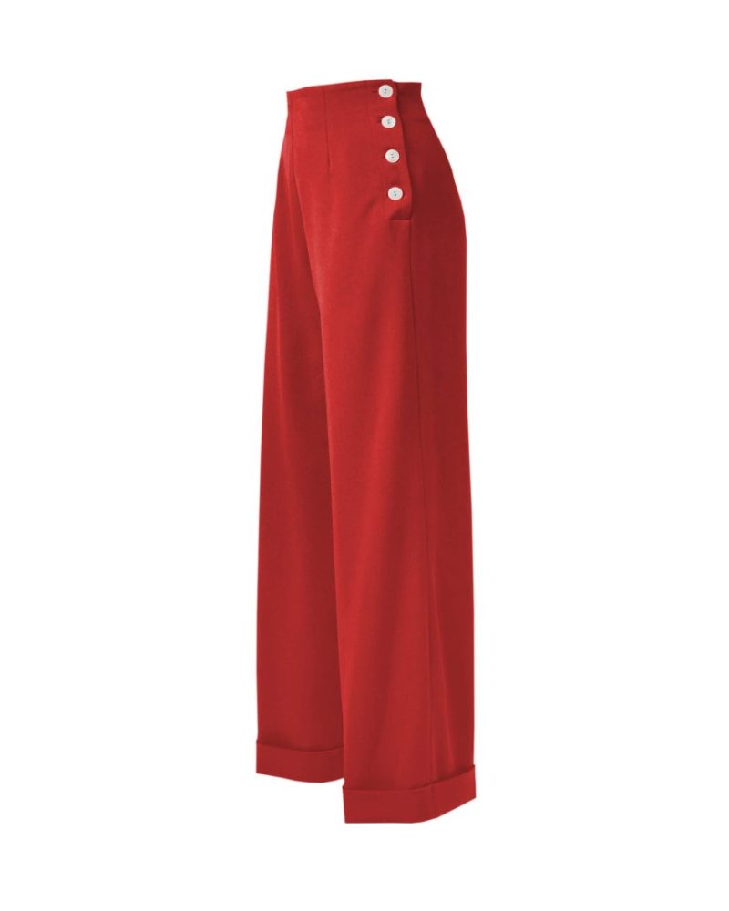 1940s Swing Trousers - Red - Bilde 2