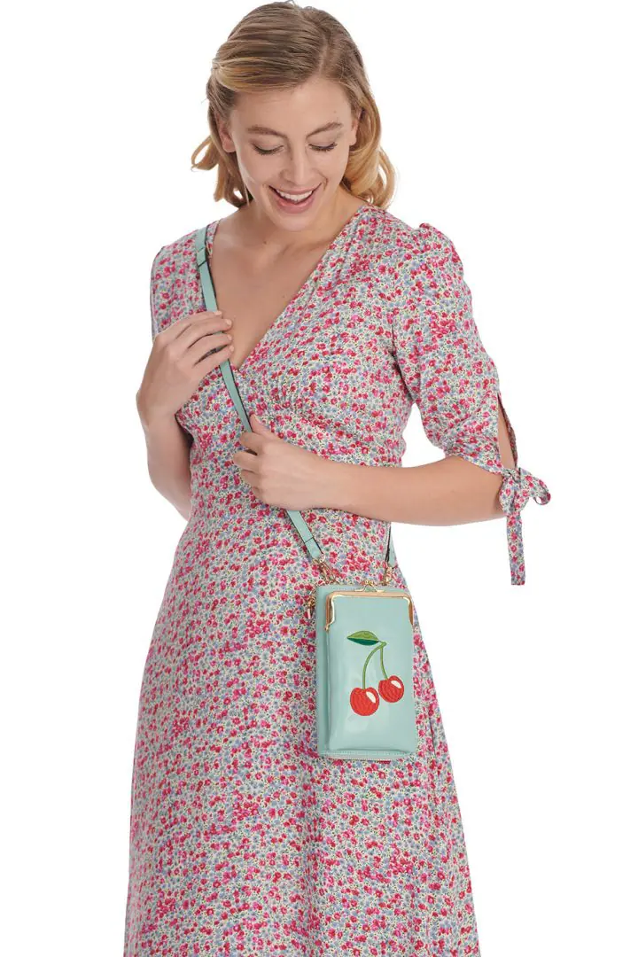 Cherry Pie Cross Body Phone Bag - Mint - Bilde 2