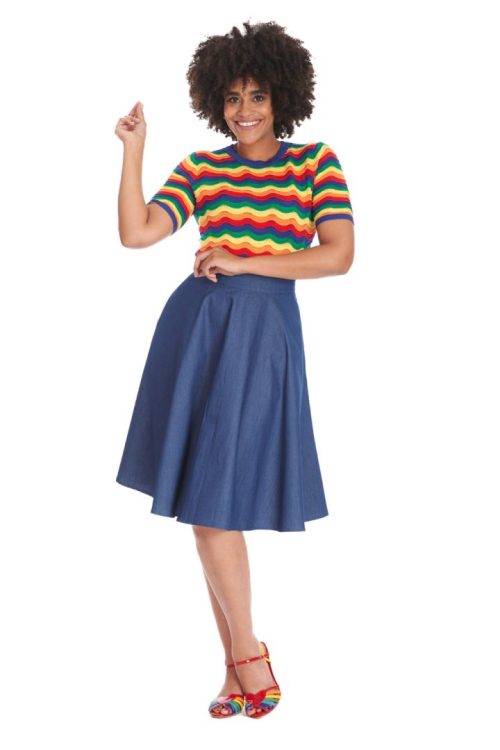 Rainbow Waves Topp - Blush