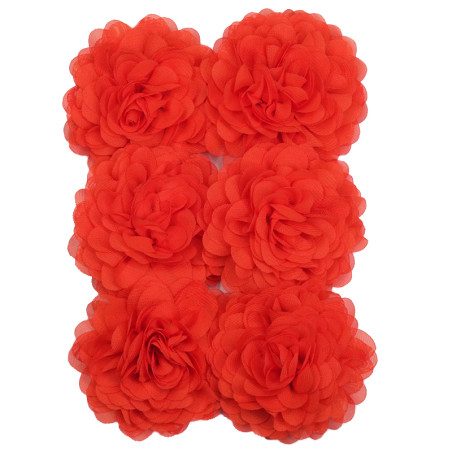 Urban Hippies Chiffon hårblomst orange red