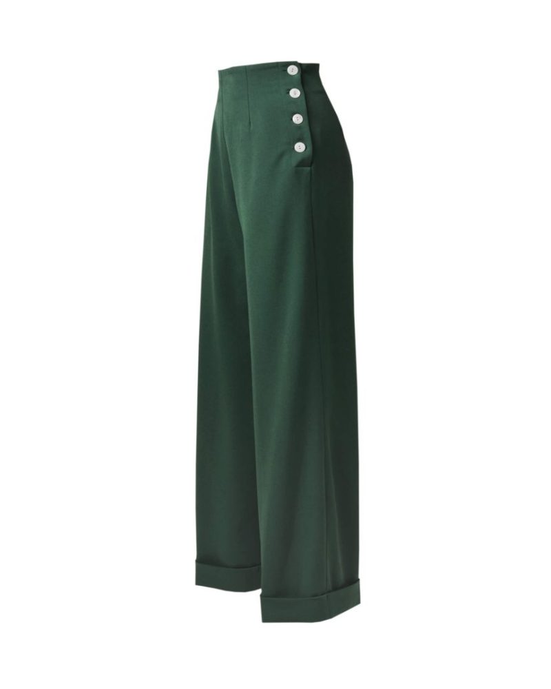 1940s Swing Trousers - Bottle Green