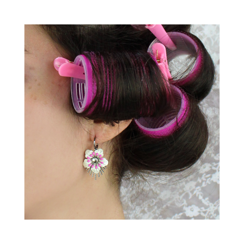 Urban Hippies Øredobber Raio pearl/pink