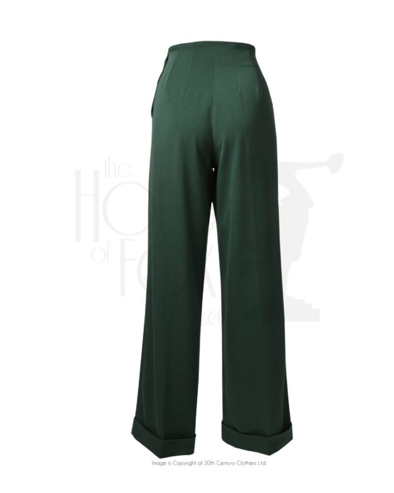 1940s Swing Trousers - Bottle Green - Bilde 2