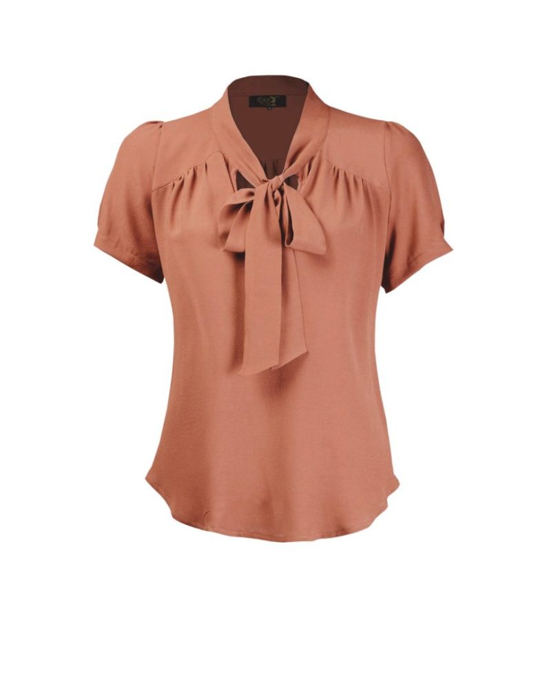 1930s Beau Blouse - Burnt Peach - Bilde 2