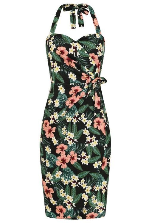 Evie tropical tiare sarong kjole