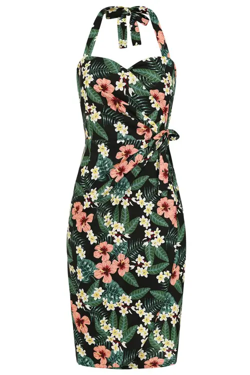 Evie tropical tiare sarong kjole