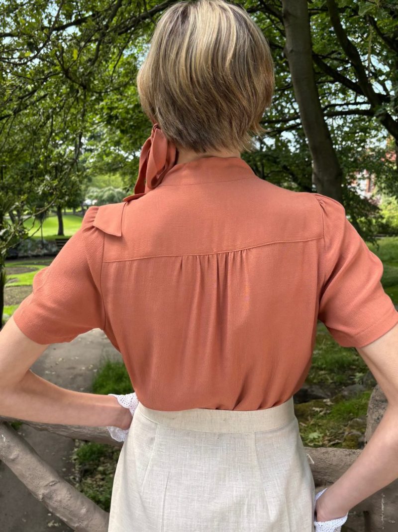 1930s Beau Blouse - Burnt Peach