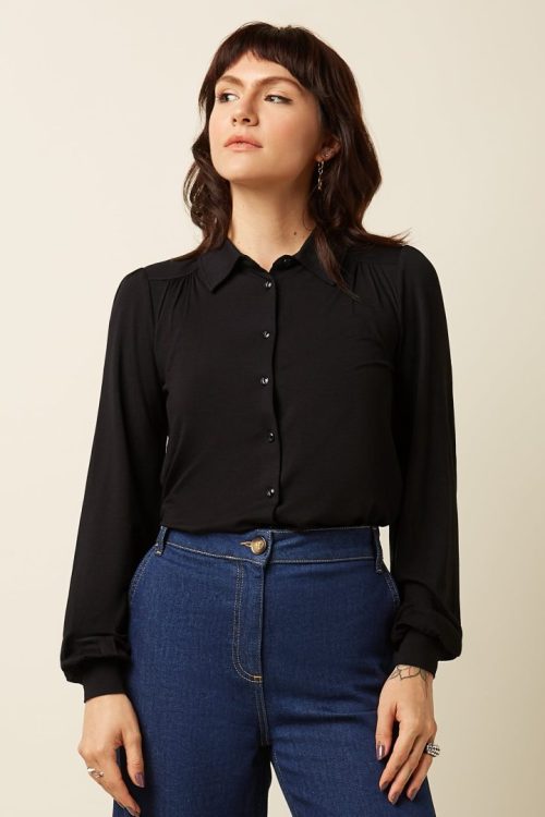 Carina Bluse Viscose Light - Black