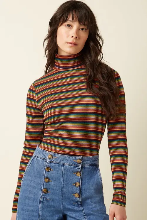 Rollneck Lumi Stripe Topp