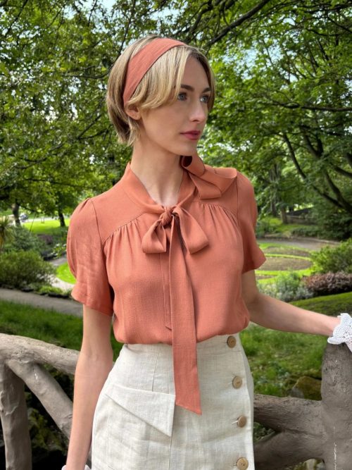 1930s Beau Blouse - Burnt Peach