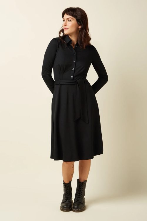 Sheeva  Kjole Viskose Klassisk Sort