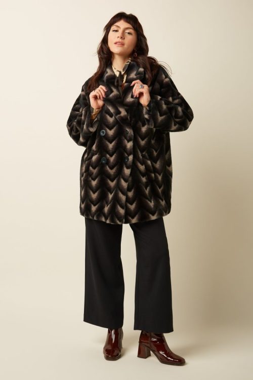 Shiya Kimono Coat Deco Fur
