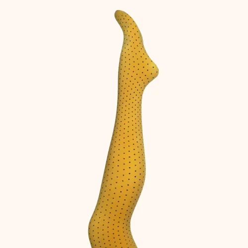 Margot strømpebukser Dots Curry Black drops