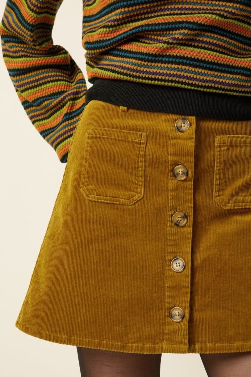 Garbo Corduroy Skjørt - Golden Brown