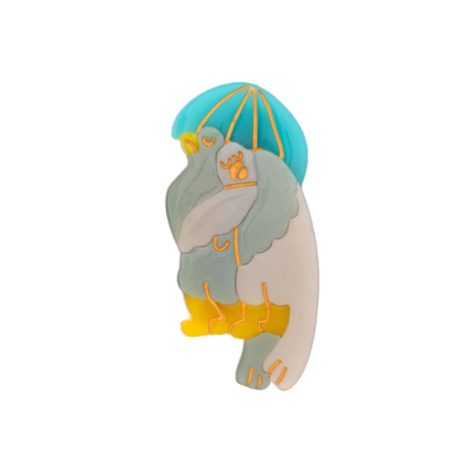 Pigeons in Love Hair Clip