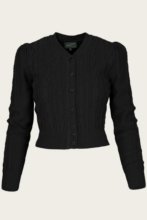 The Ice Skater Cardigan - Black wool