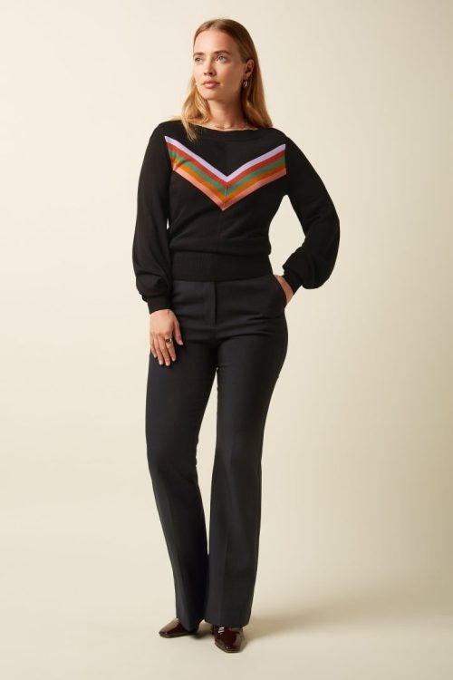 Audrey Azzy Bell Top - Black