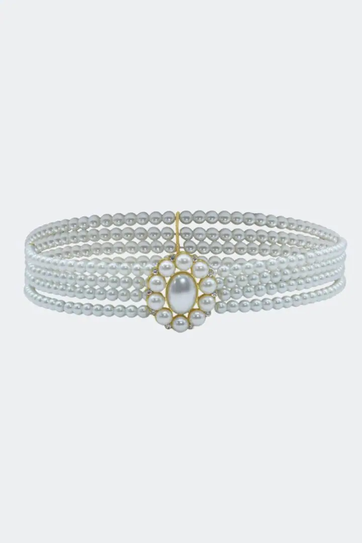 LAYERED PEARL CHAIN BELT - Bilde 2