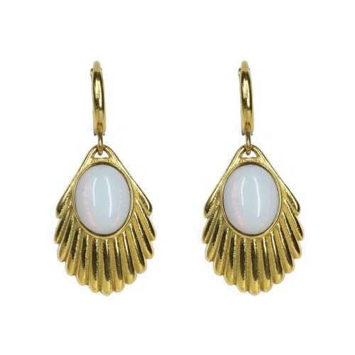 Urban Hippies Øredobber  Venus Opal White gold