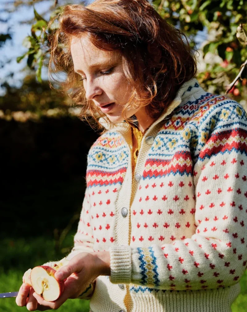 Heritage wool cardi Molly cream - Bilde 6