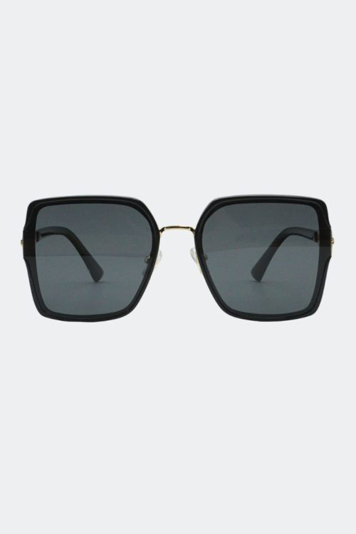 Link Arm Oversized Square Black Solbriller