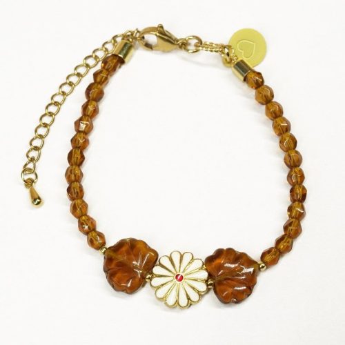 9dd08d89c344a1e2909a41f440b8f798.jpg Urban Hippies Armbånd Poppy Brown & White