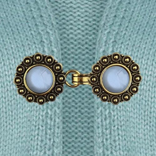 Urban Hippies Vest clip gold & cameo blue