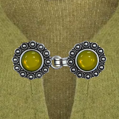 Urban Hippies Vest clip silver & lime green