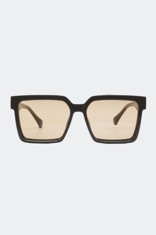 Oversized Brown Square Solbriller