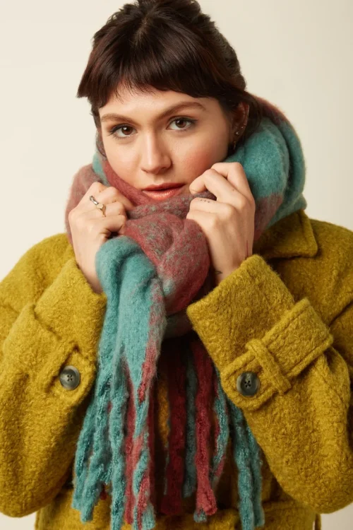 Skjerf Check 2-Tone Rio Red