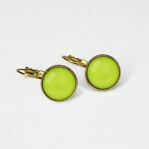 Urban Hippies Øredobber Dots Yellow Lime GP