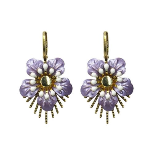 Urban Hippies Øredobber Raio lavender/gold