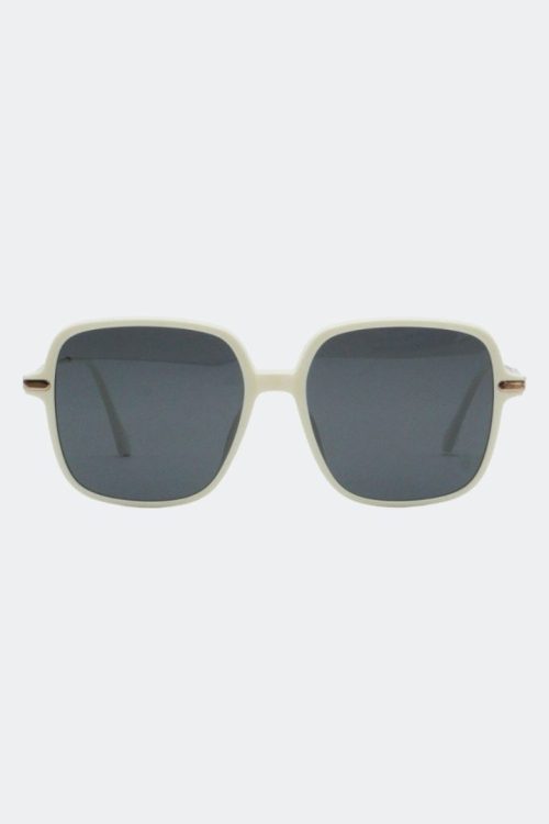Oversized Square Frame Cream Solbriller