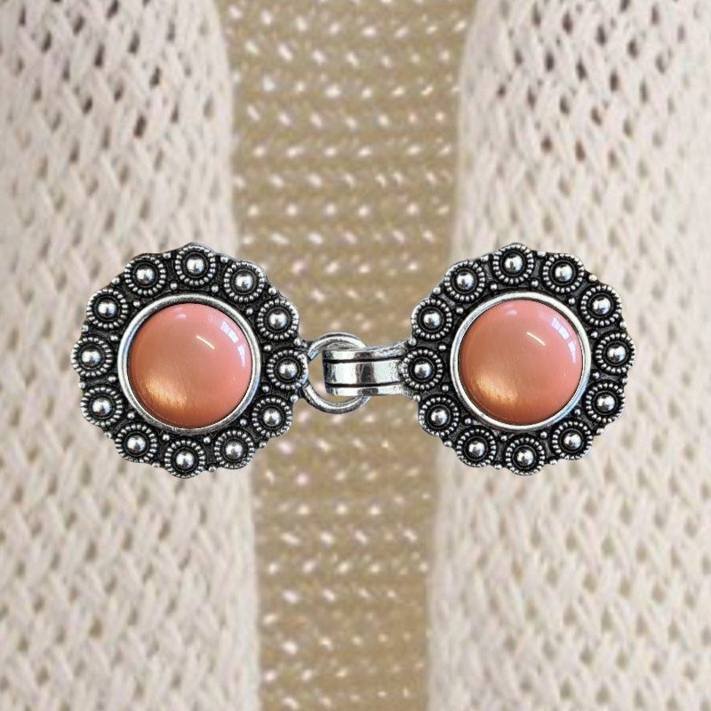 Urban Hippies Vest clip silver & coral