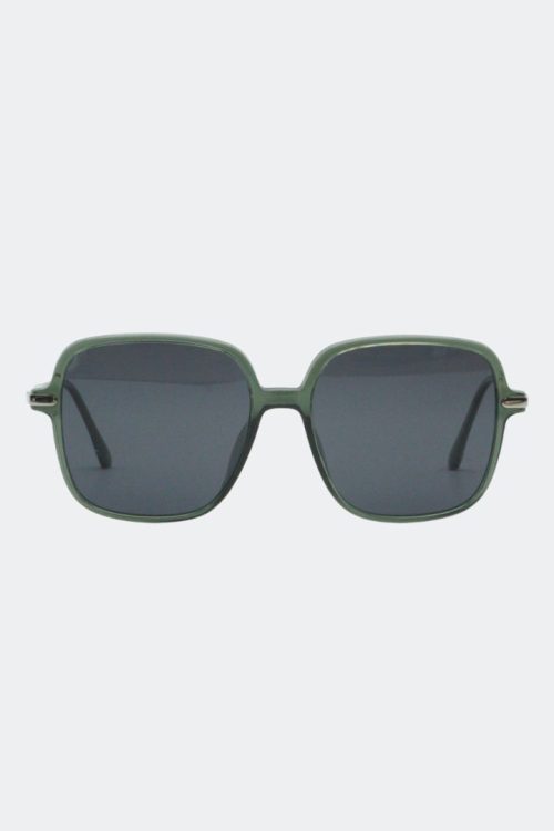 Oversized Square Frame Green Solbriller