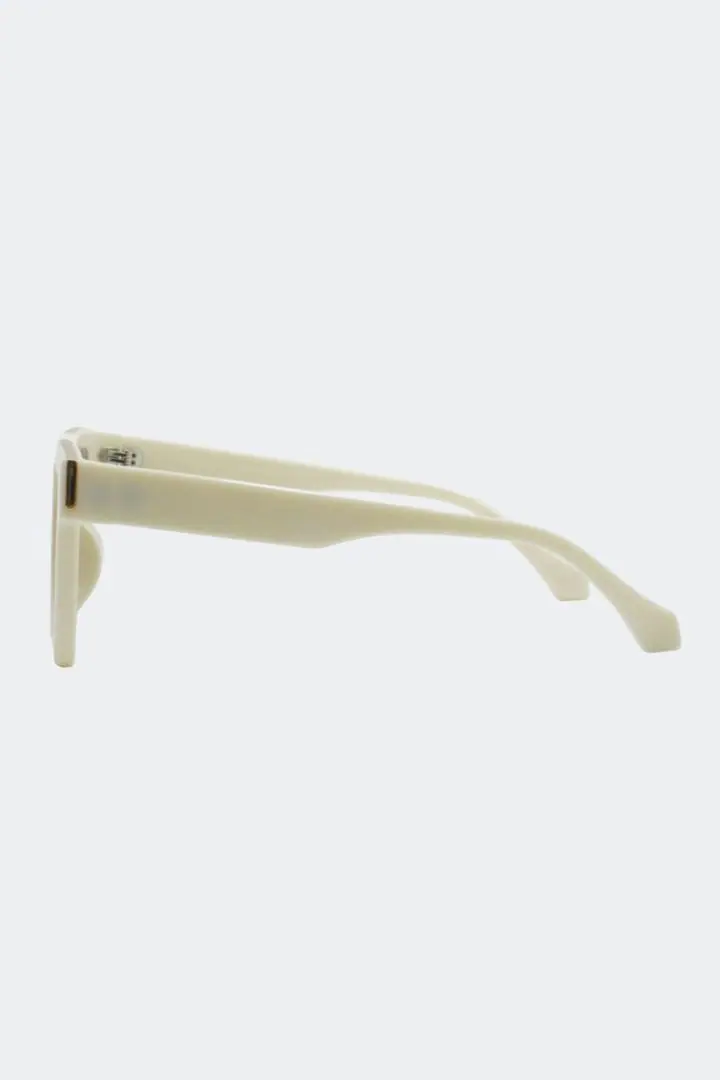 Oversized Cream Square Solbriller - Bilde 4