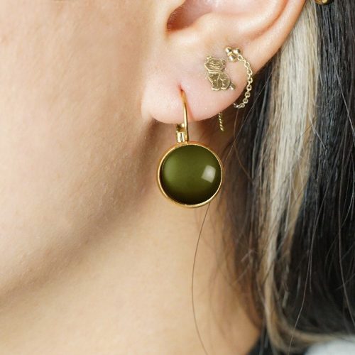 Urban Hippies Øredobber Dots Glossy Moss GP