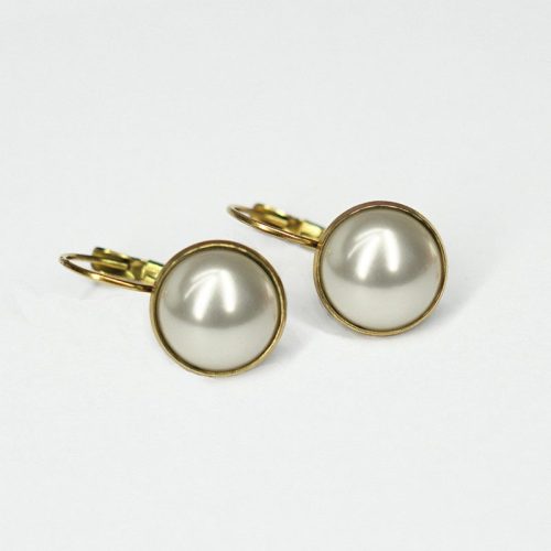Urban Hippies Øredobber Dots Ivory Pearl gp