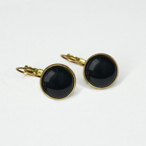 Urban Hippies Øredobber Dots shiny black GP