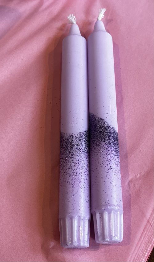 Mrs Miccio Stearinlys Glitter Violet/Purple