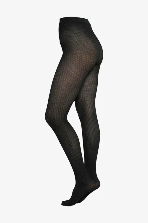 Agnes houndstooth tights black/grey 60 denier