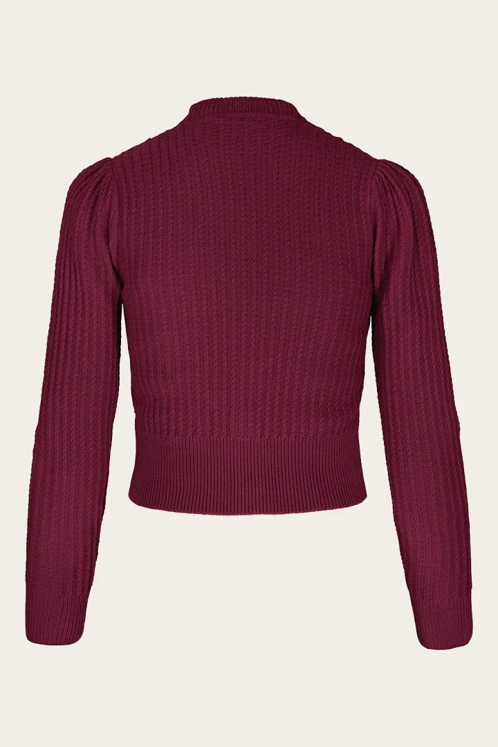 The Scandi Summer Cardi - Wine wool - Bilde 2