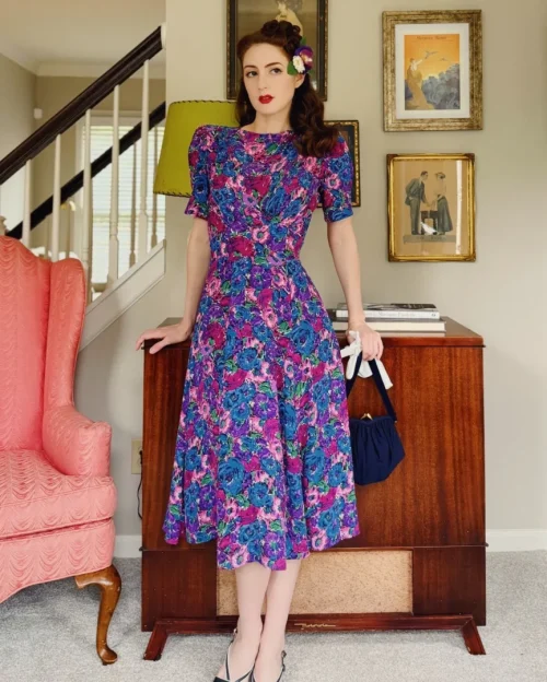 1940s 'Girl Friday' Dress - Covent garden