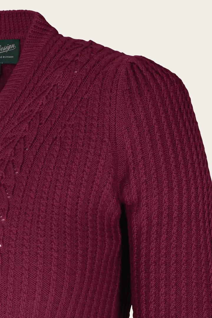 The Scandi Summer Cardi - Wine wool - Bilde 3